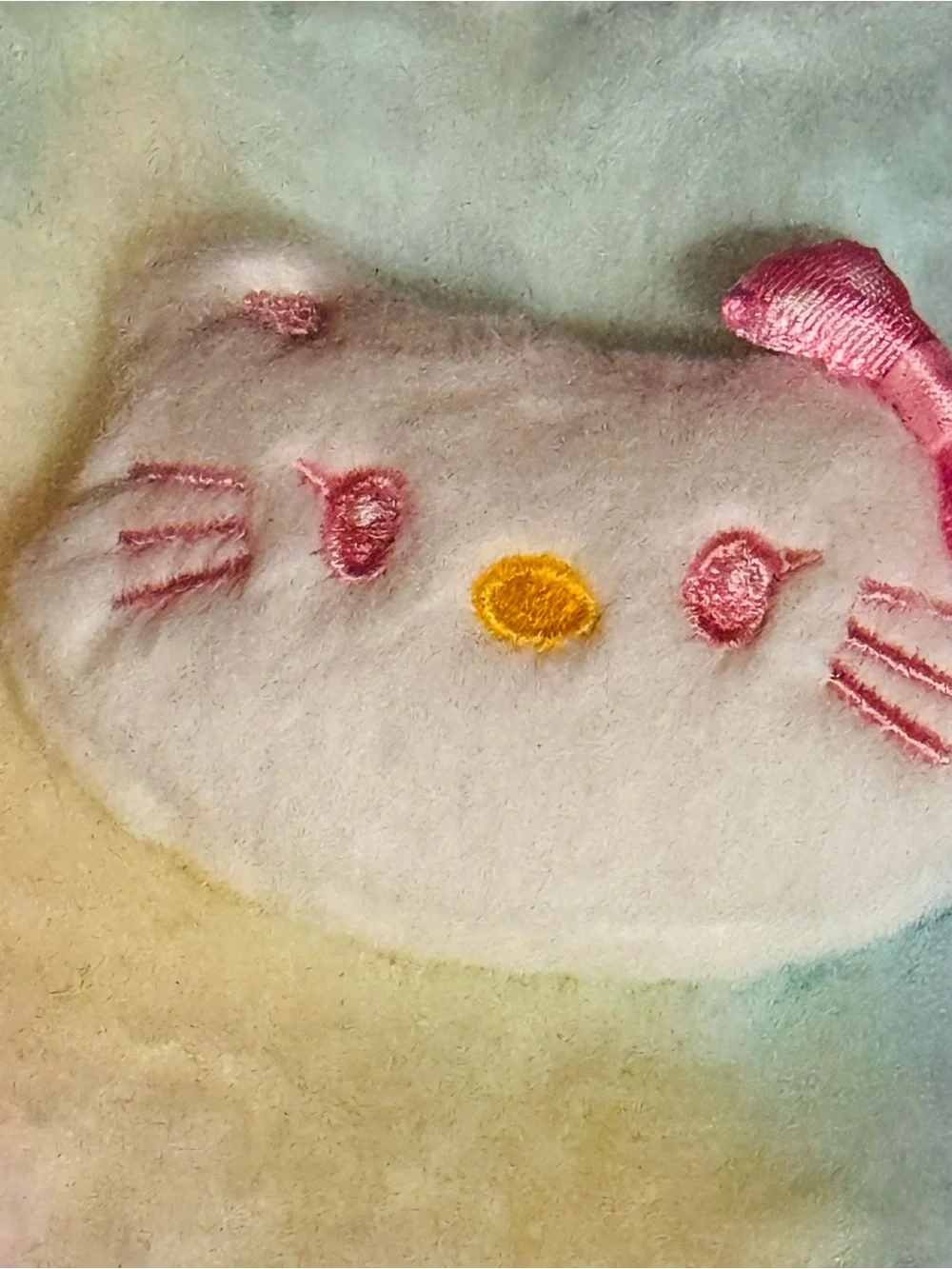 Hello Kitty- Sanrio- Mini Plush Rainbow lUnicorn Crossbody/Purse with Faux Fur